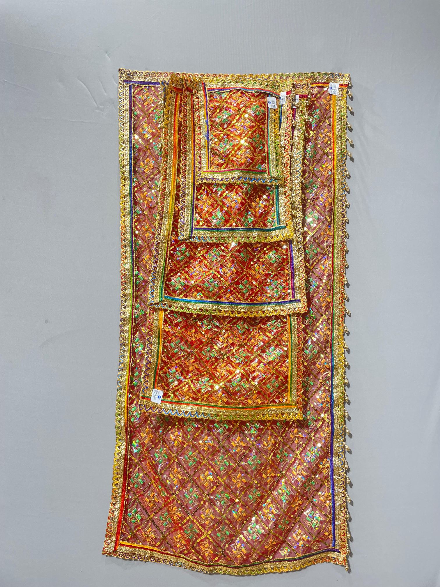 Maheshwari Fancy Store - Red Colour Lace Net Chunri